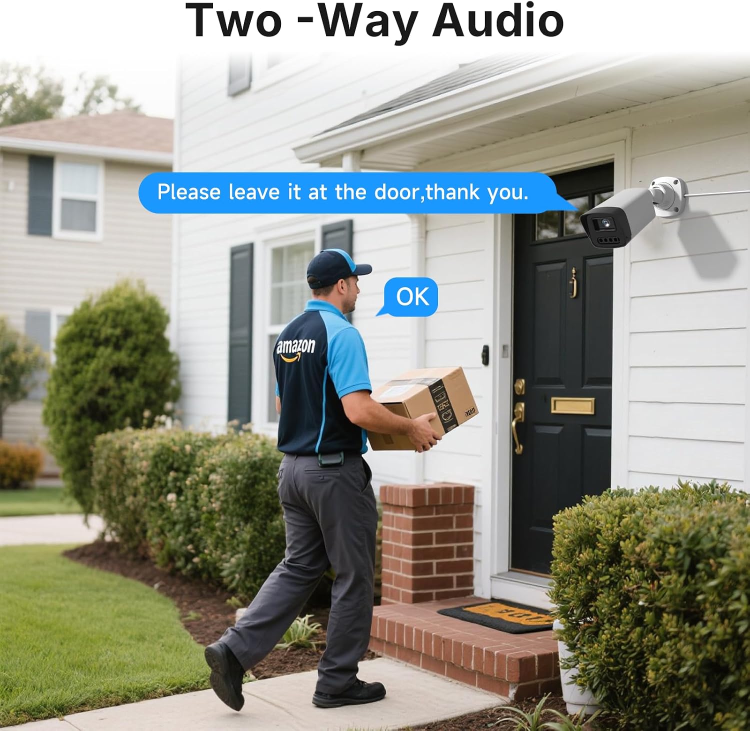 PoE Security Camera System, 4pcs Wired 3MP Outdoor IP Cameras with Color Night Vision, AI Human Detection, Two-Way Audio, 4K 4CH NVR with 1TB HDD for 24-7 Recording, No Monthly Fee