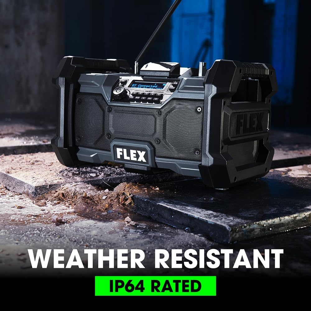 FLEX 24V Cordless Bluetooth Jobsite Radio Tool Only, Battery and Charger Not Included - FX5351-Z