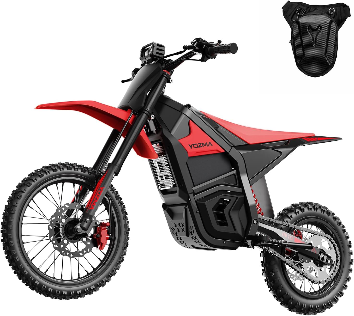 Yozma IN10 Electric Dirt Bike, 2600W 40MPH Electric-Motorcycle with 48V/23AH Battery Ebike, Full Hydraulic Brakes and Suspensions Mountain Off-Road E Dirt Bike, for Teens & Adults