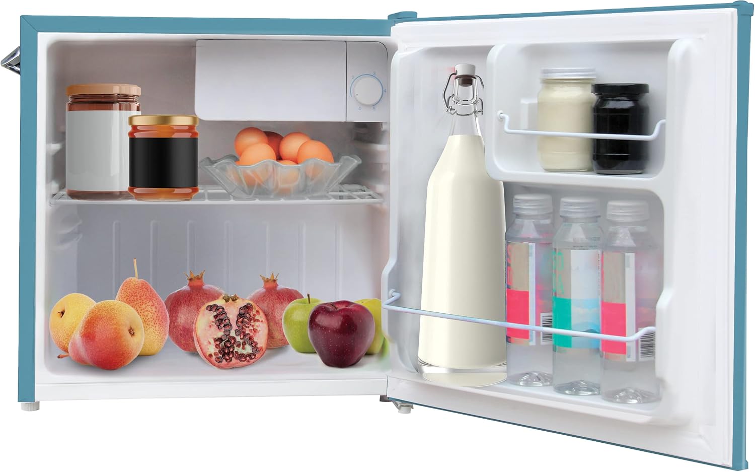 Hamilton Beach, 1.6 cu. ft. Retro Bar Fridge with Side Bottle Opener, Blue