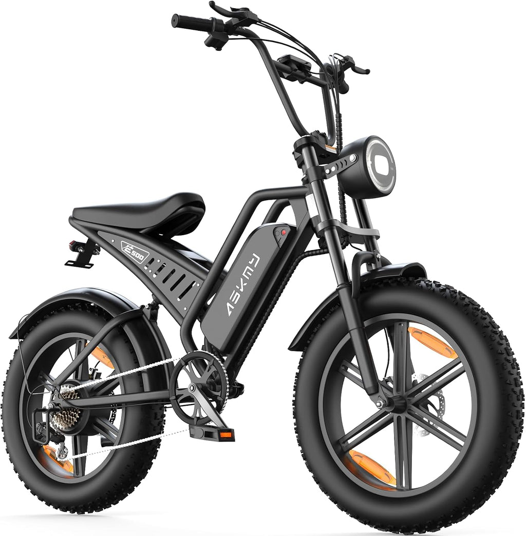 20' Fat Tire Electric Bike for Adults, 1500W Peak Motor E-Bike with 48V 15Ah Removable Battery, 60 Miles PAS Range, 28MPH Dirt Electric Mountain Bicycles for Off Road and Commuting