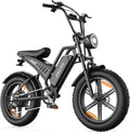 20' Fat Tire Electric Bike for Adults, 1500W Peak Motor E-Bike with 48V 15Ah Removable Battery, 60 Miles PAS Range, 28MPH Dirt Electric Mountain Bicycles for Off Road and Commuting