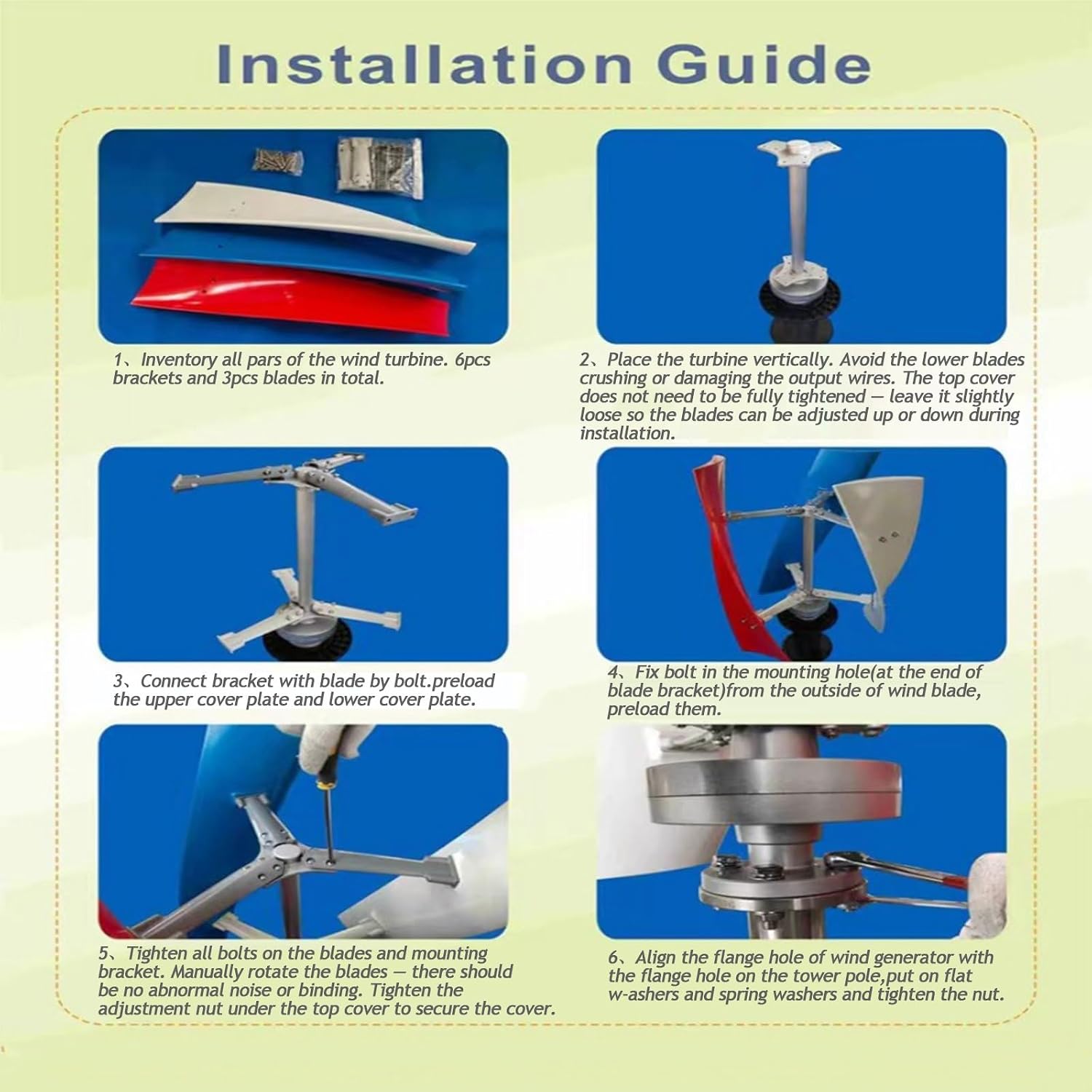 1000W Wind Turbine Generator Kit, 3 Blades Vertical Axis Wind Power Generator Permanent-Magnet 12/24V With Controller, Quiet Design For Home, Boats, Street Lighting