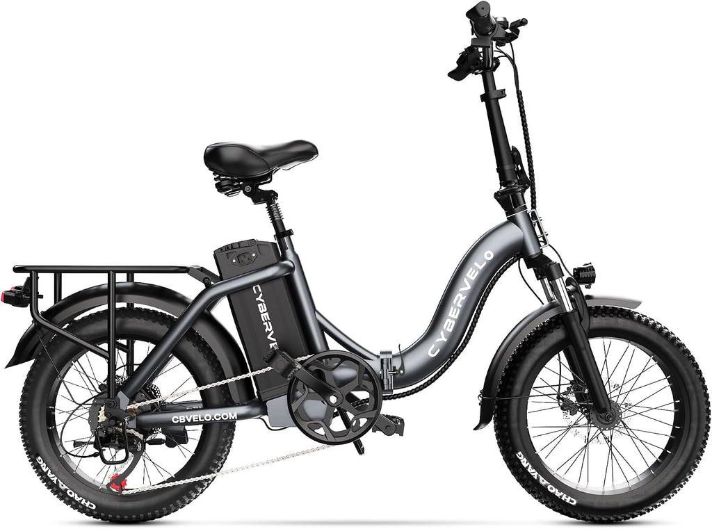 Aelith Folding Electric Bike for Adults–20'x3' Fat Tire, 48V Removable Battery, All-Terrain E-Bike with 7-Speed, Front Suspension – Powerful Foldable Ebike for Commuter