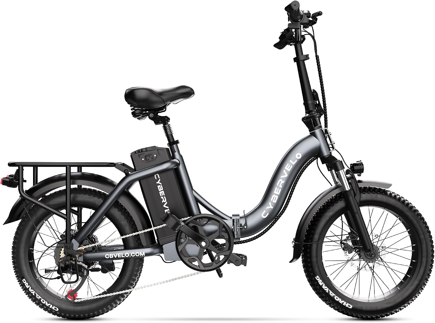 Aelith Folding Electric Bike for Adults–20'x3' Fat Tire, 48V Removable Battery, All-Terrain E-Bike with 7-Speed, Front Suspension – Powerful Foldable Ebike for Commuter