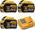 (3PACK 12.0AH+1 Charger) Replacement for DeWalt Flex 20V/60V 12000mAh Lithium Battery Compatible with DCB606 DCB612 DCB606-2 DCB609 DCB609-2 DCB204 DCB205 DCB206 Cordless Power Tools Get A Charger