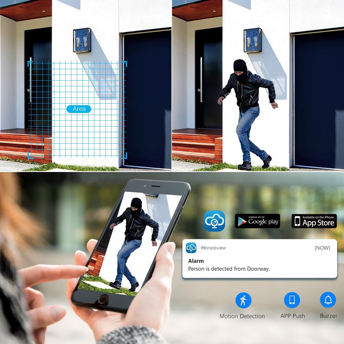 (2026 New) 5MP Wired Security Camera System, 8CH DVR with 1TB Hard Drive, 6 CCTV Cameras, AI Human Detection, 122° Wide Angle, 65ft Night Vision, IP67 Waterproof, Free App, No Monthly Fee