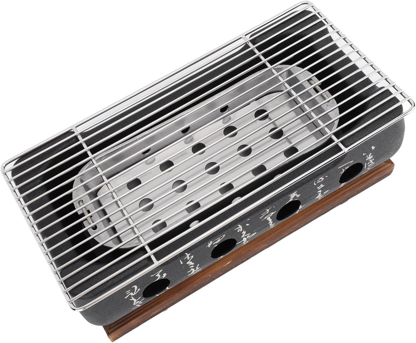 Japanese Grill, Japanese BBQ Grill Food Charcoal Stove Quick Heating Aluminium Alloy Wire Base for Camping Style BBQ (XL)