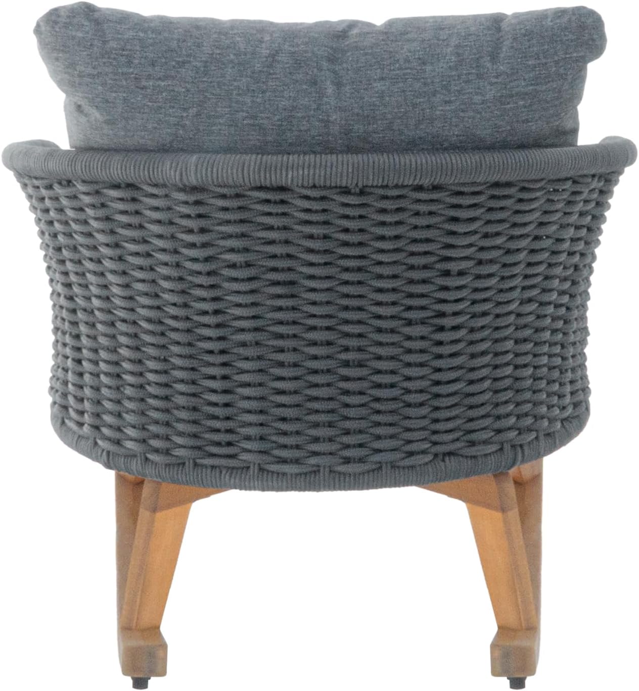 Christopher Knight Home Yusi Wooden Frame Rocking Chair Outdoor, Wicker Rocker Chair with Soft Cushions, Contemporary Patio Rockers, Rocking Accent Chair for Indoor/Outdoor, Gray + Natural