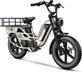 Dual Battery Electric Bike for Adults, 160 Miles Long Range Cargo Ebike with 48V 60AH Removable 2880WH Battery, 1450W Peak Motor Electric Bicycle, 20' x 4' Fat Tire Hydraulic Brakes E Bike