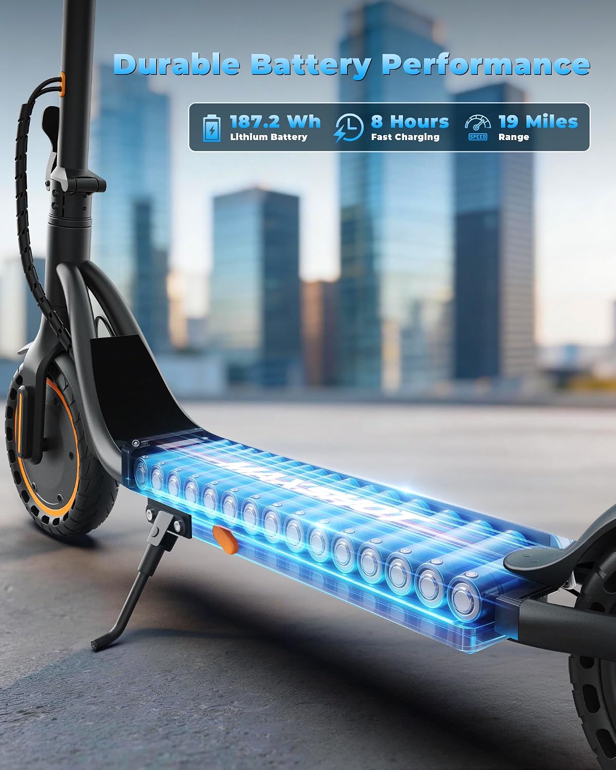 MAXSHOT Electric Scooter for Adults, 8.5/10/14' Tires, 19/22Mph, 350W/500W Motor, 21-28 Miles Range, Folding E-Scooter with Dual Suspension,APP Contro