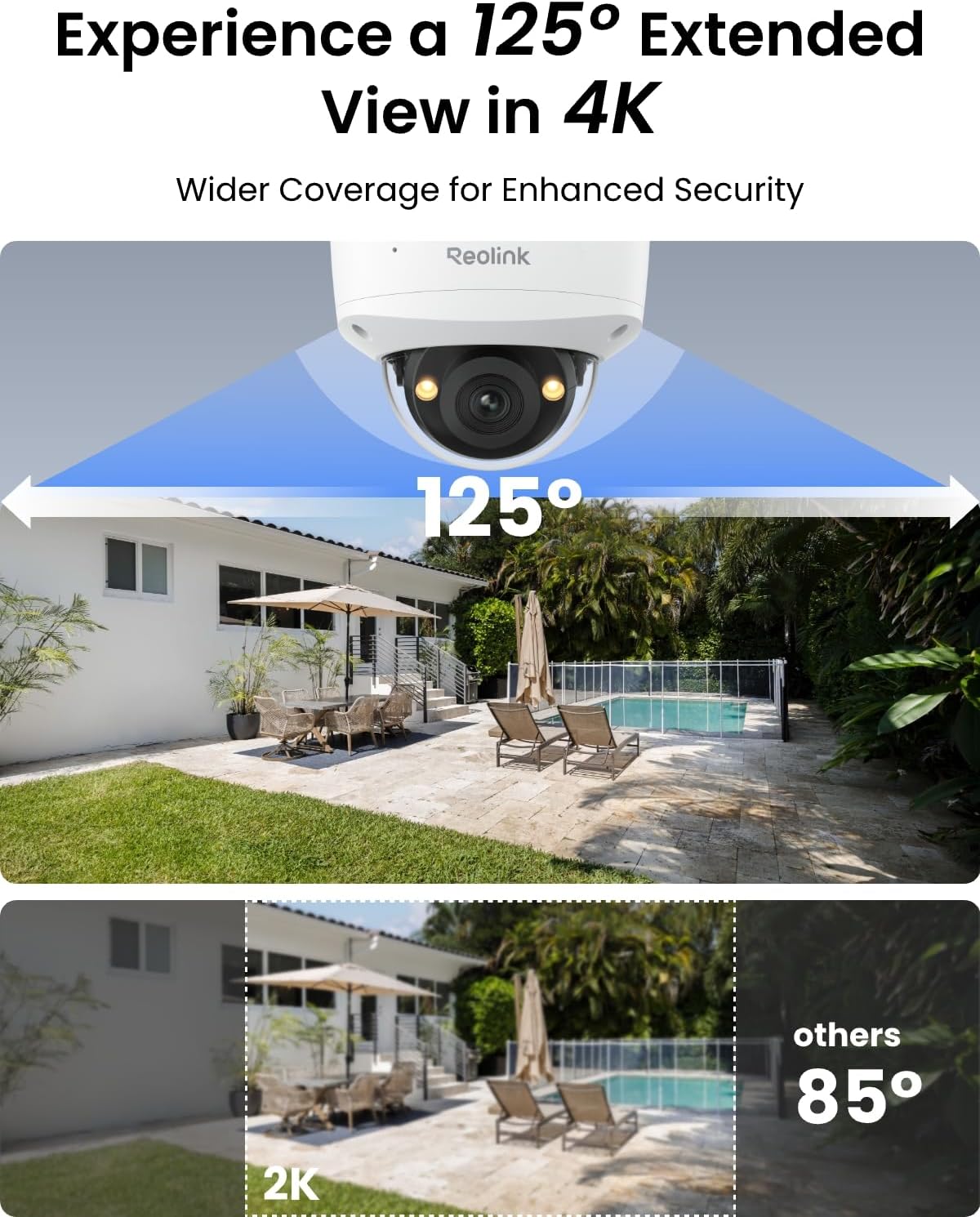 REOLINK 4K Security Camera System, 4pcs 4K UHD IK10 Vandalproof PoE Surveillance Cams Outdoor, 8CH NVR 2TB HDD, Color Night Vision, Smart Detection, 2-Way Talk, IP67 Weatherproof, RLK8-800V4