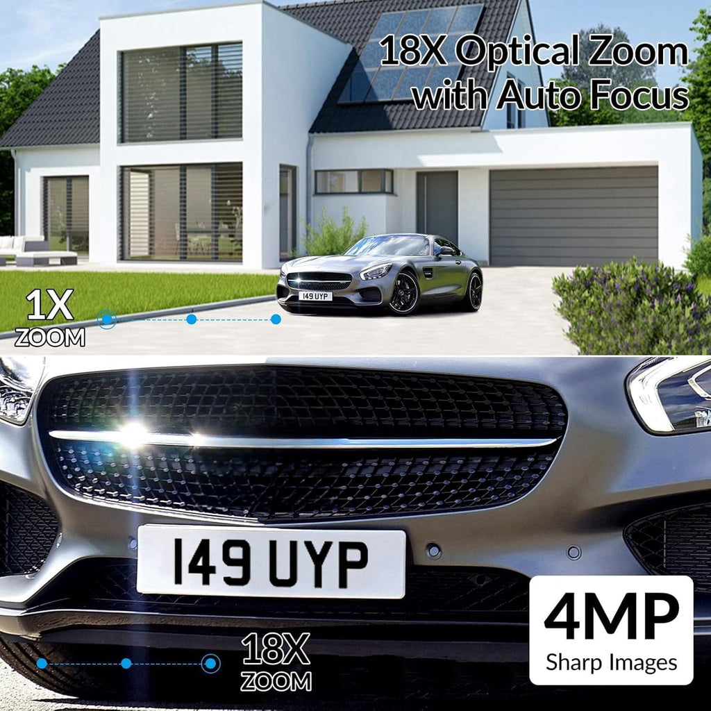 FOSCAM 4MP WiFi PTZ Outdoor Camera, 18X Optical Zoom with Auto Tracking, 2.4/5GHz WiFi Camera for Home Security, Person/Vehicle/Animal Detection, 656ft Night Vision, 350° Pan 90° Tilt, Two-Way Audio