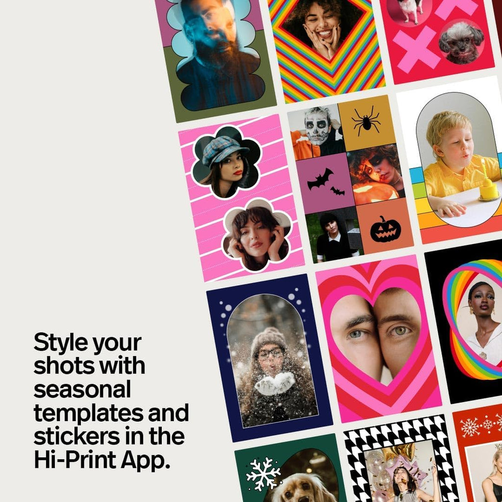 Polaroid Hi-Print + Paper Bundle - 2nd Generation Bluetooth Connected 2x3 Pocket Photo Dye-Sub Printer - White Printer + 40 Photos (6438)