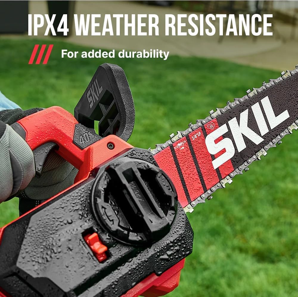 SKIL PWR CORE 40 Brushless 40V 12-Inch Chainsaw Kit, Battery Powered Chainsaw, Electric Cordless, Includes 40V 2.0Ah Battery and Charger - TH1200C-11