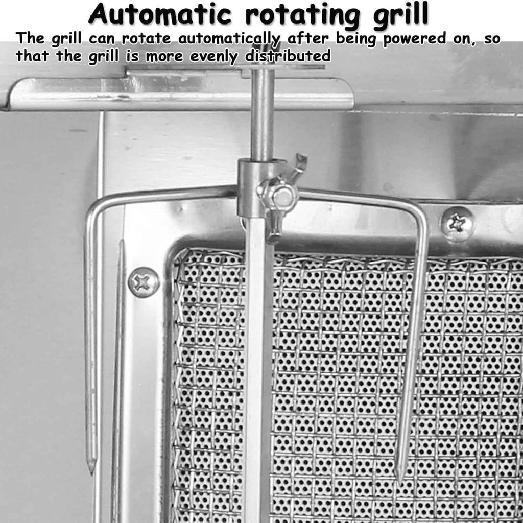 Commercial Shawarma Machine,360° Rotating Stainless Steel Vertical Grill with Adjustable Temperature,Ideal for Restaurant and Home Kitchen Use,Silver