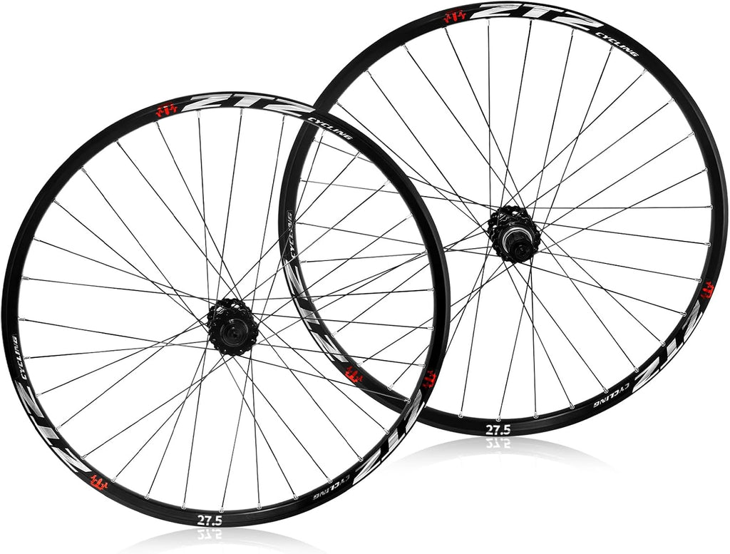 26'/27.5'/29' Mountain Bike Wheelset，Ultralight Aluminum Alloy Rim 32H High Strength Bike Wheels， Quick Release Disc Brake MTB Wheel Set， Compatible 7-12 Speed Cassette