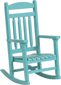 DutchCrafters Kids Porch Rocking Chair, Toddler Rocker for Ages 2-6, Kids Plastic Patio Set Rocking Chair Indoor or Outdoor Playhouse Accessories - Amish Made in USA (Turquoise)