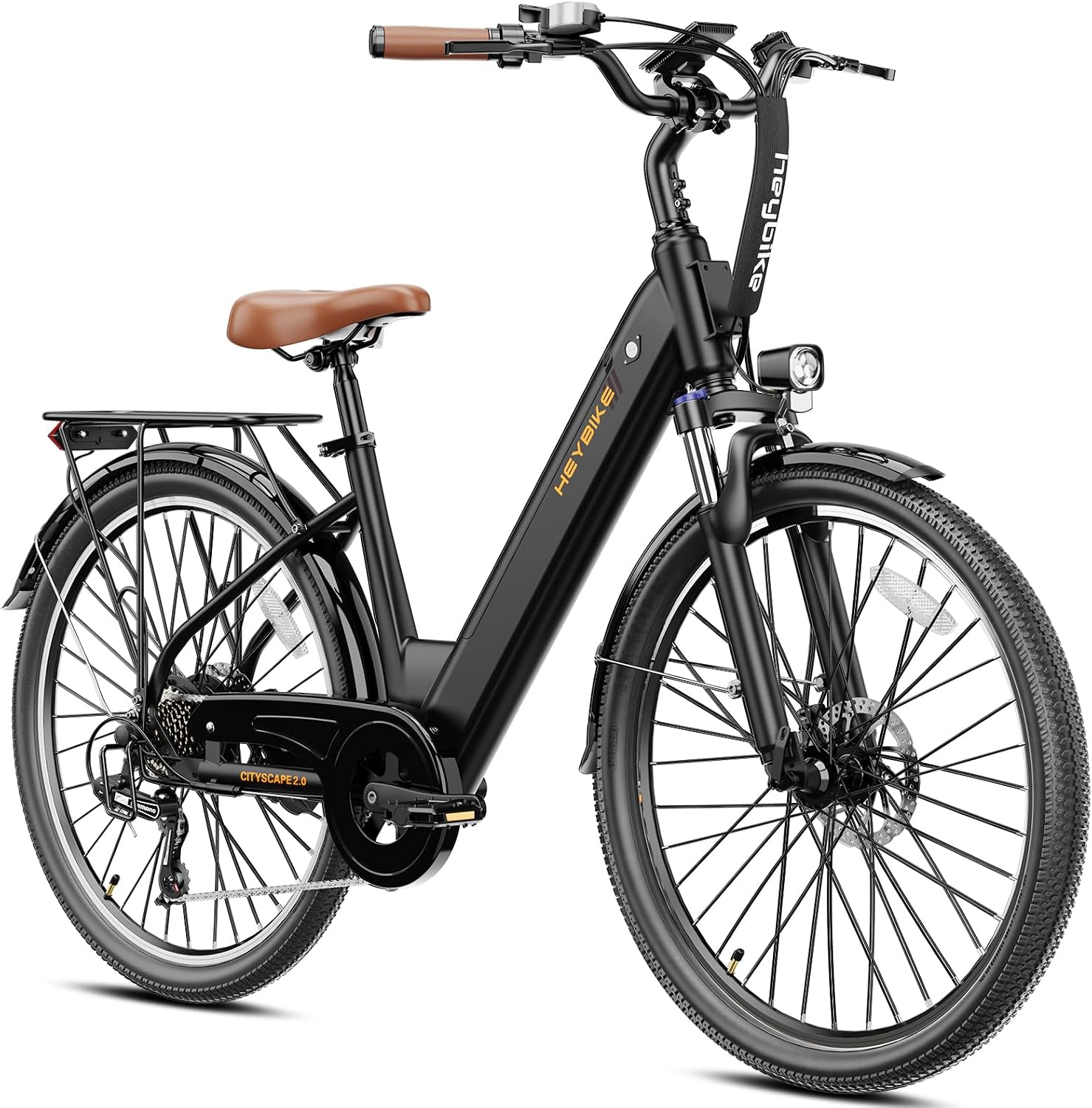 Heybike Cityscape 2.0 Electric Bike for Adults with Peak 1200W Motor, 468Wh Removable Battery, 50Miles 26' Electric Commuter Bike, 7-Speed,UL Certified