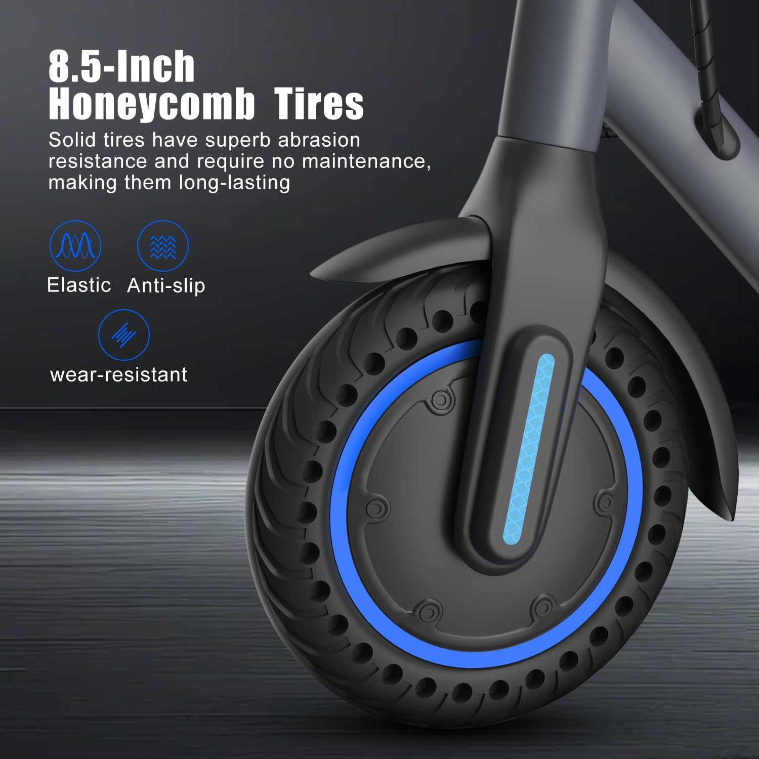 Electric Scooter Adult 350W/500W Motor, Top Speed 19/22 mph, Max 18/22 Miles Ranges, Foldable E Scooters for Adults with Cruise Control APP Control Double Braking for Commuting