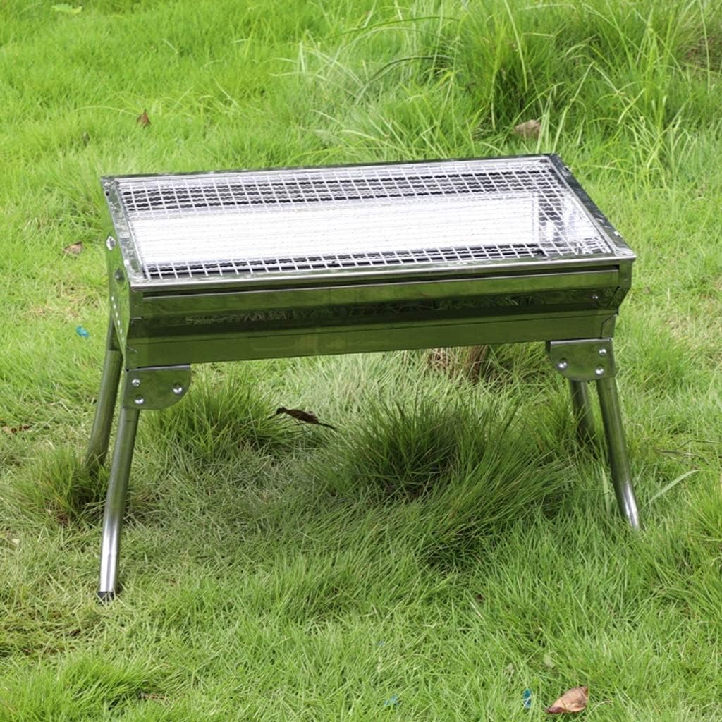 IRYZE Portable Charcoal Grill Charcoal Barbecue BBQ Stove Portable Charcoal Grill Heavy Duty Stainless Steel Barbecue Folding Camping Grill BBQ Grill for Outdoor