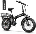 Cybervelo 750W Folding Electric Bike, 48V 20.8AH/50AH Large Removable Battery E-Bike, 80 Miles Max Range, 20' Fat Tire Electric Bike for Adults, Adult Electric Bicycles for Commute
