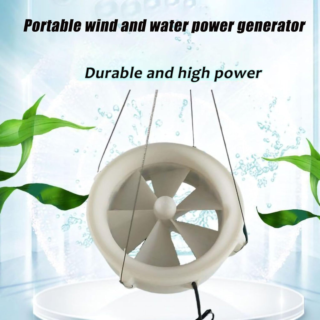 12V 25W Portable Dual Wind And Water Turbine Generator – USB Charger, Micro Hydroelectric Power Generator For Outdoor Camping And DIY Projects