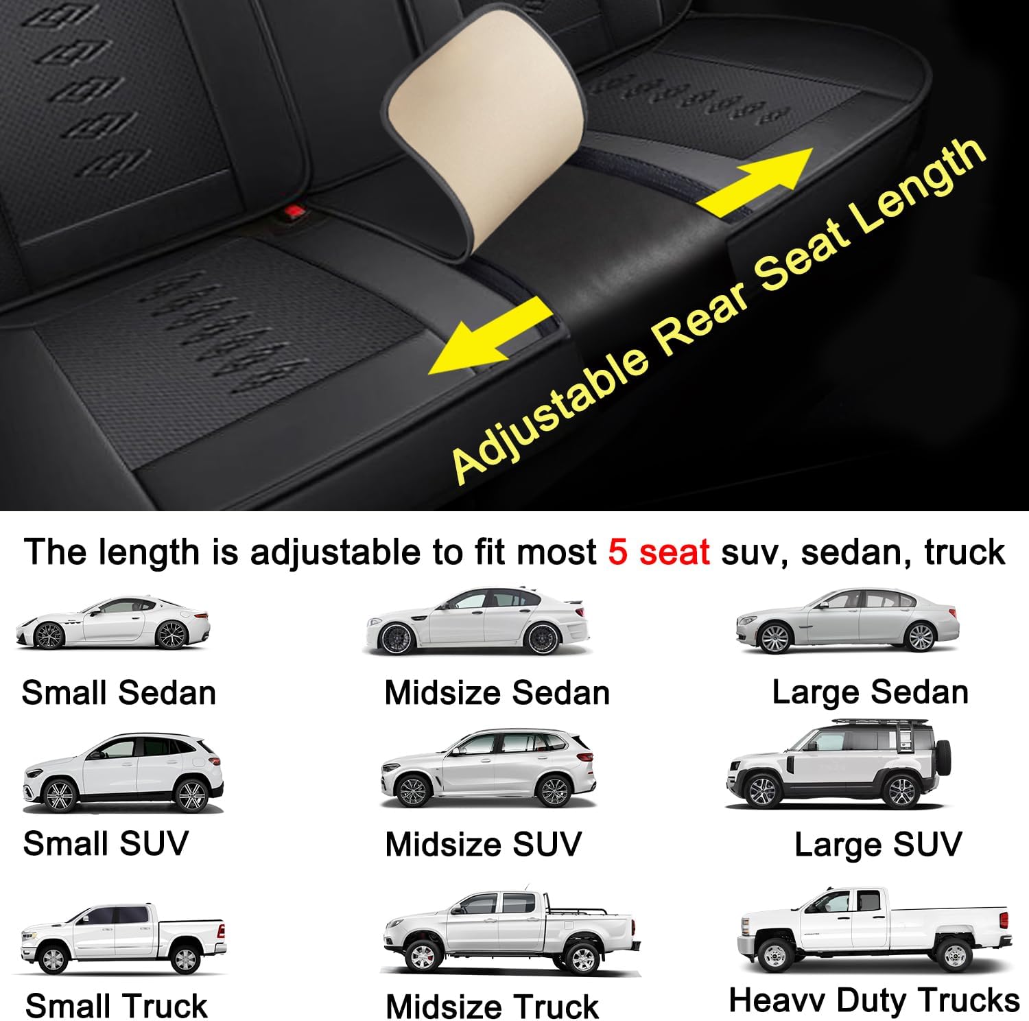 Car Seat Covers 5 Seats Fit for Mazda CX-90 2024 2025,Waterproof Leather Seat Covers,Airbag Compatible,Car Seat Protectors Interior Sets(5PCS with Pillows,Black)