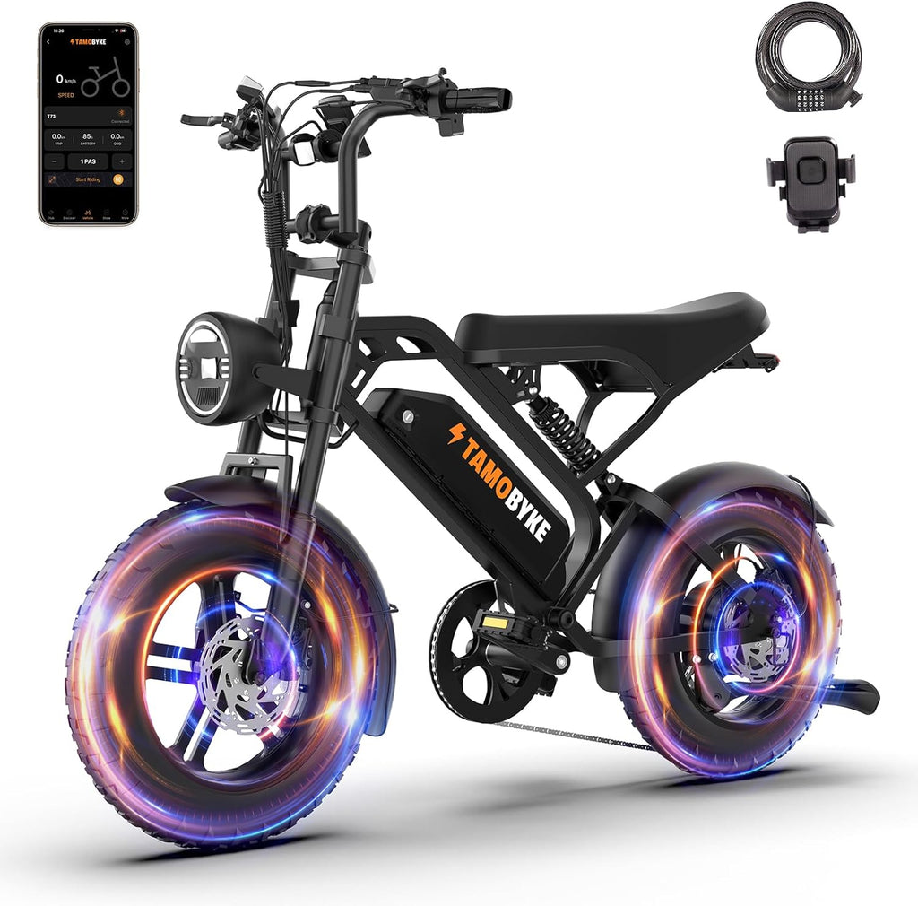 Tamobyke T16 Electric Bike for Teens & Childs, 1000W Motor 48V15.6Ah Removable Battery, 30MPH Off-Road Electric Bicycle,16'Fat Tire Ebike for Kids, 7-Speed,Dual Hydraulic Brakes, Fits Riders 5'0'-5'7'