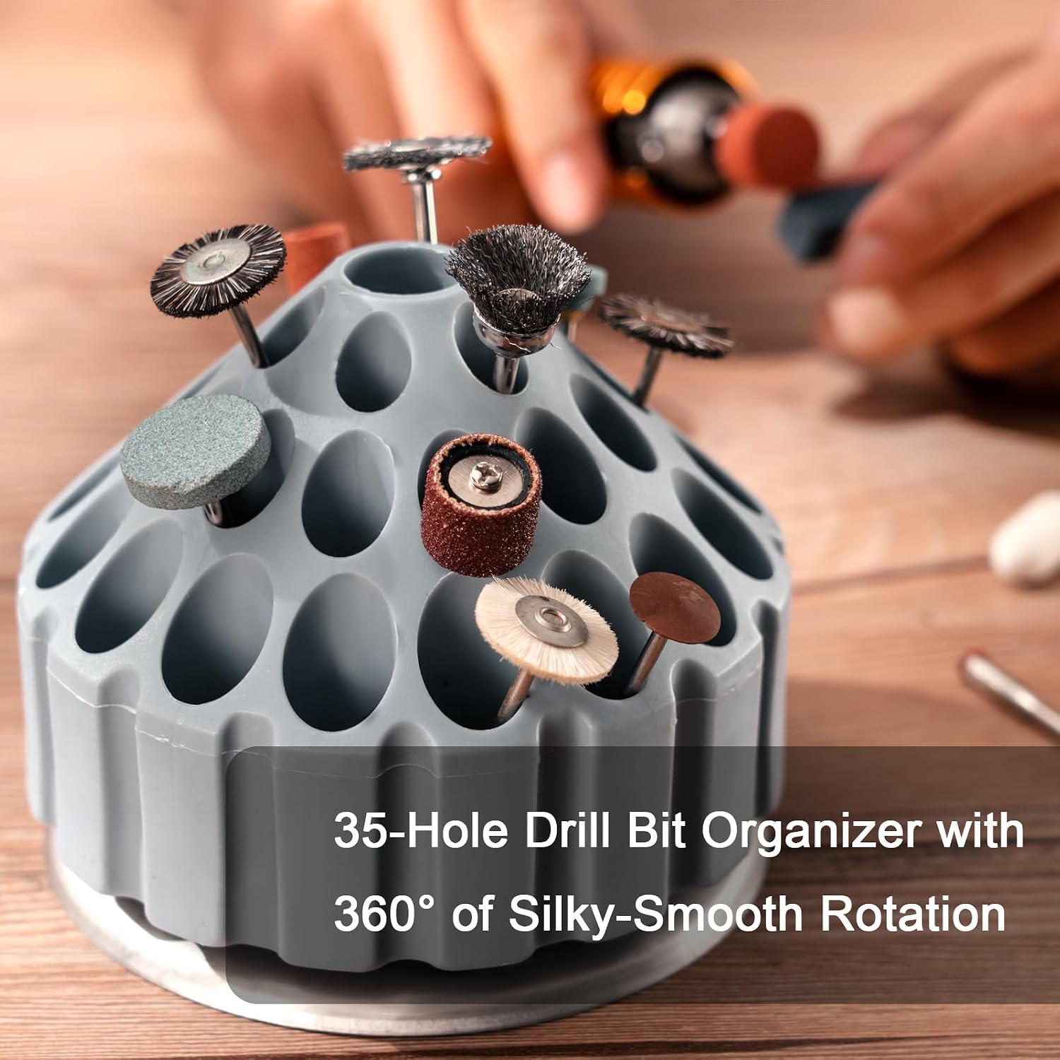 DZQ Flex Shaft Rotary Tool 1000W Hanging Grinding Machine 6.5mm Rotary Carver with 3-Jaw Chuck& Stepless Speed Foot Pedal 30000RPM with Rotating Bur Holder for Carving, Buffing(w/ 77pcs Accs)