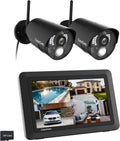 CasaCam GuardianCam Air | Wireless Security Camera System with 7' Touchscreen Monitor and 2 720p Cameras | AC Powered, Two-Way Audio, Free APP, Micro SD Card and Battery Installed, Model VS802