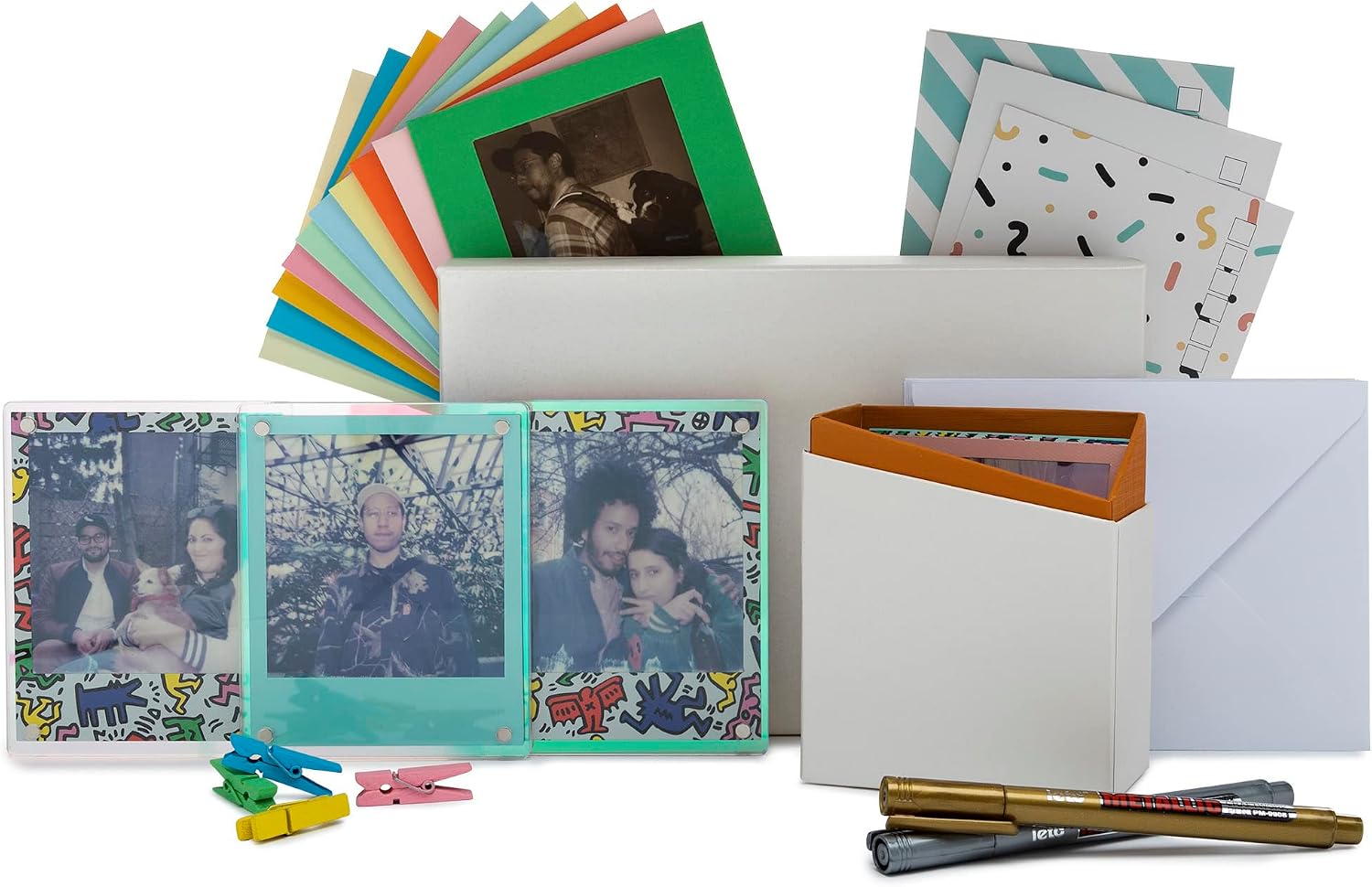 Polaroid Now+ Instant Film Camera Camera (White) with B&W Film and Film Kit Bundle (3 Items)