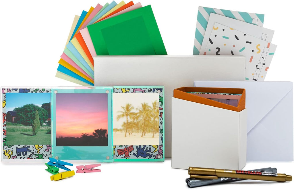 Polaroid Now 2nd Generation I-Type Instant Film Camera (Blue), Shoot and Print Bundle with Magnetic/Hanging Photo Frames and Black & White Film Instant Film (8 Exposures) (3 Items)