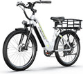 750 Peak Electric Bike for Adults,up 80 Miles Removable Battery Ebike, 26' Electric E Bike with 7-Speed,Adult Electric Bicycles for Commute Beach Snow White Womens All Terrain