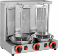 Vertical Doner Kebab Grill Machine,360 Degrees Rotating Rotisserie Oven,Gas Grill, for Commercial and Home Kitchen (Silver)