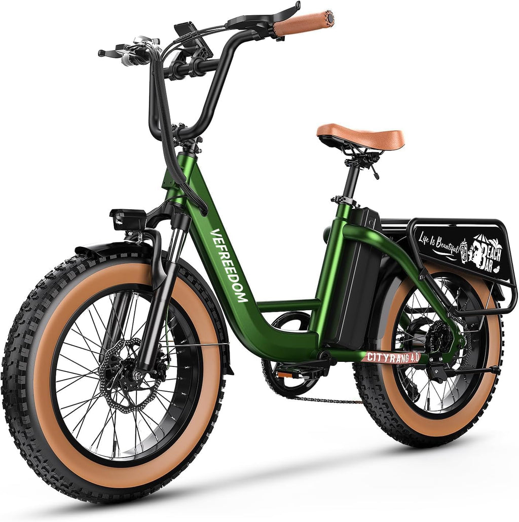 EUY 1500W Peak Electric Bike for Adults, 48V 20Ah Removable Battery Max Range 80Miles & 30MPH Electric Bicycle, 20''×4.0' Fat Tire Ebike,Fast Cargo Ebikes,Commute Mountain E-Bike UL Certified