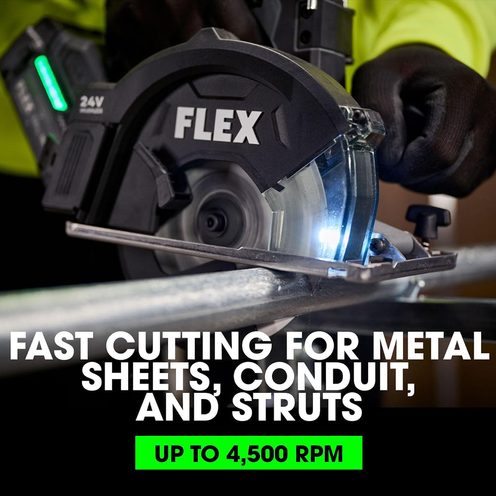 FLEX 5-7/8-inch Cordless Metal Cutting Circular Saw Tool Only, Battery and Charger Not Included - FX2461-Z