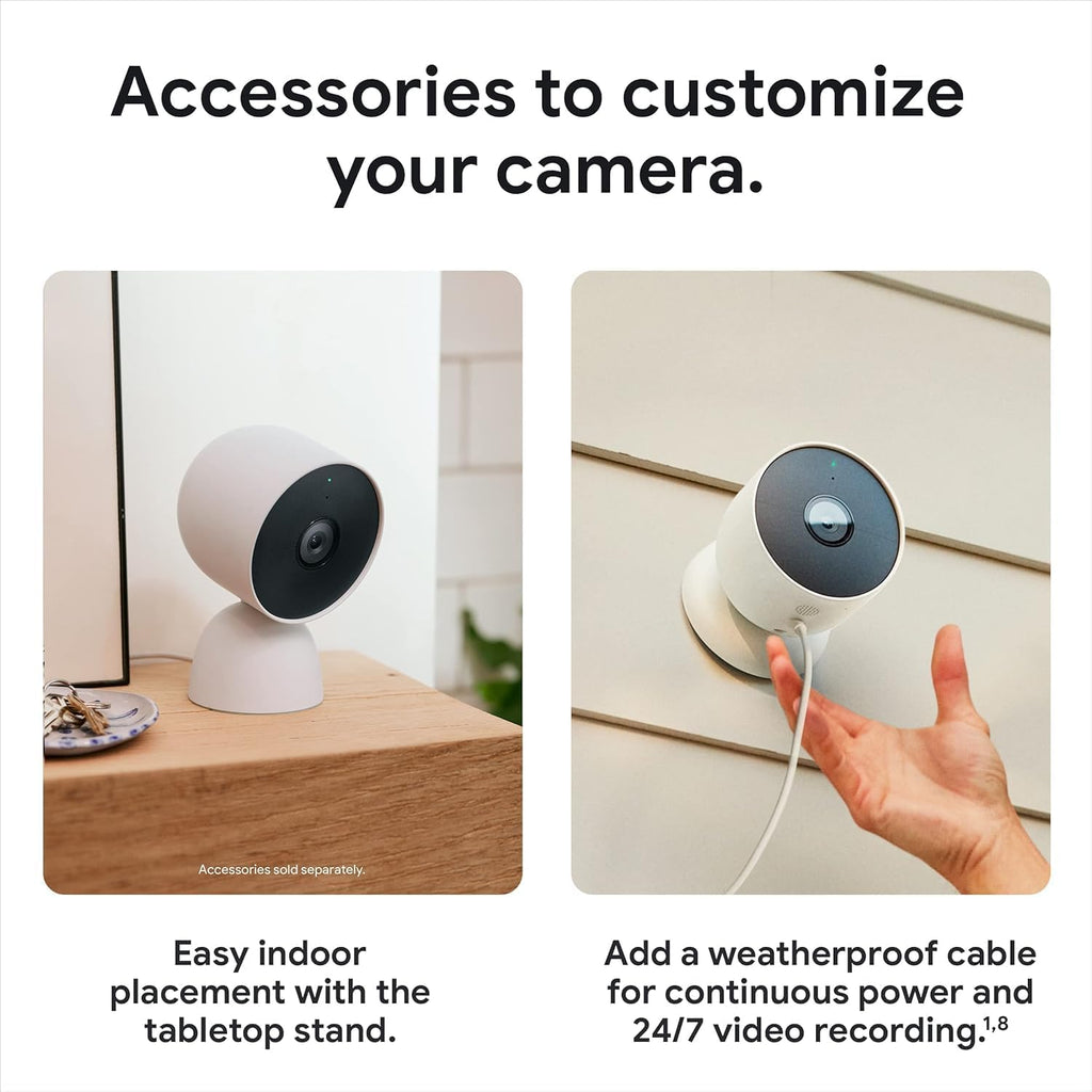 Google Nest Nest Cam 2 Megapixel Outdoor Full HD Network Camera - Color - 3 Pack, Motion Only
