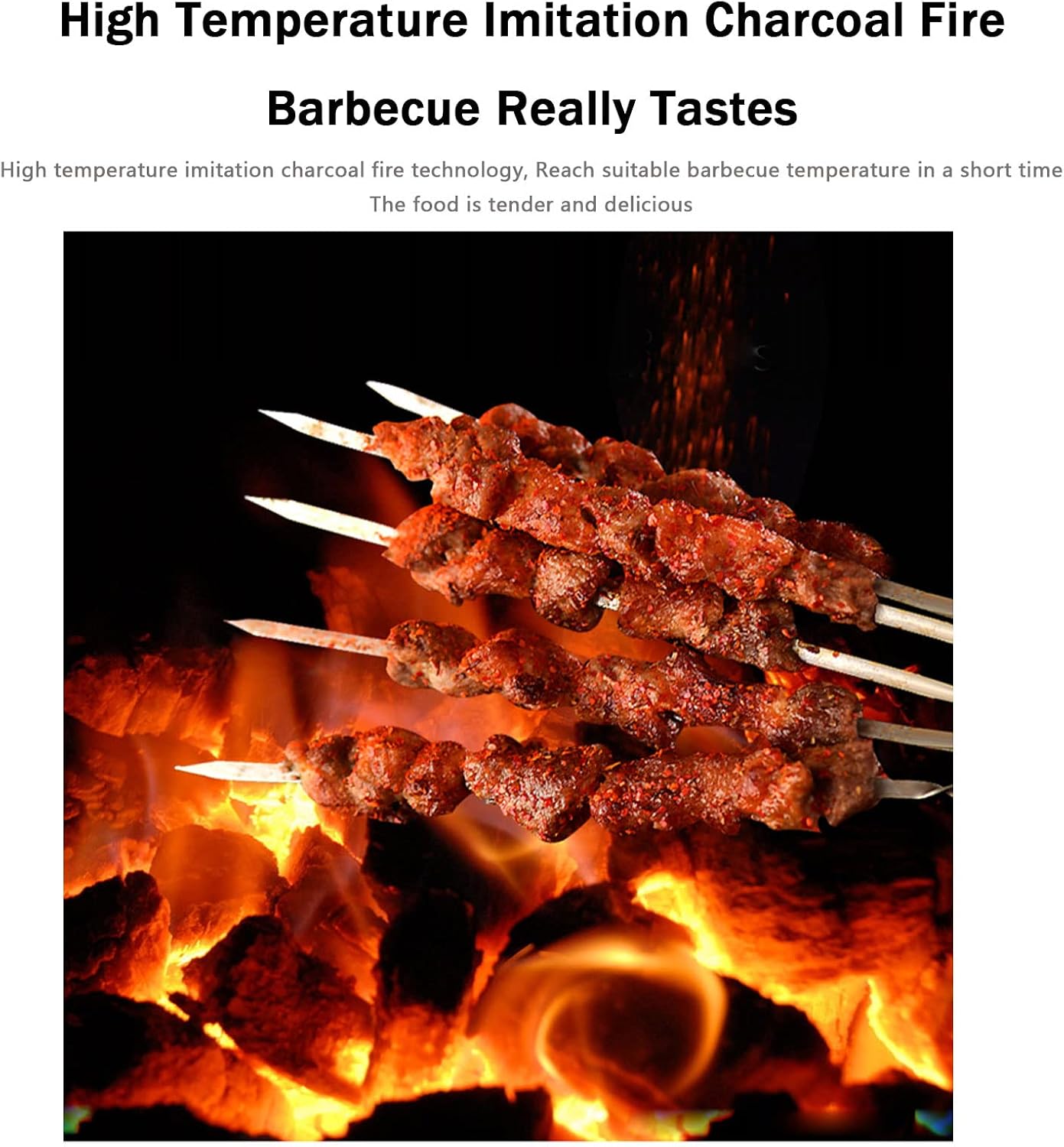 0 Outdoor Vertical Rotisserie Oven 1100W, Electric Smokeless BBQ Grill, Rotisserie Shawarma Machine for Home Use Infrared Roaster Oven