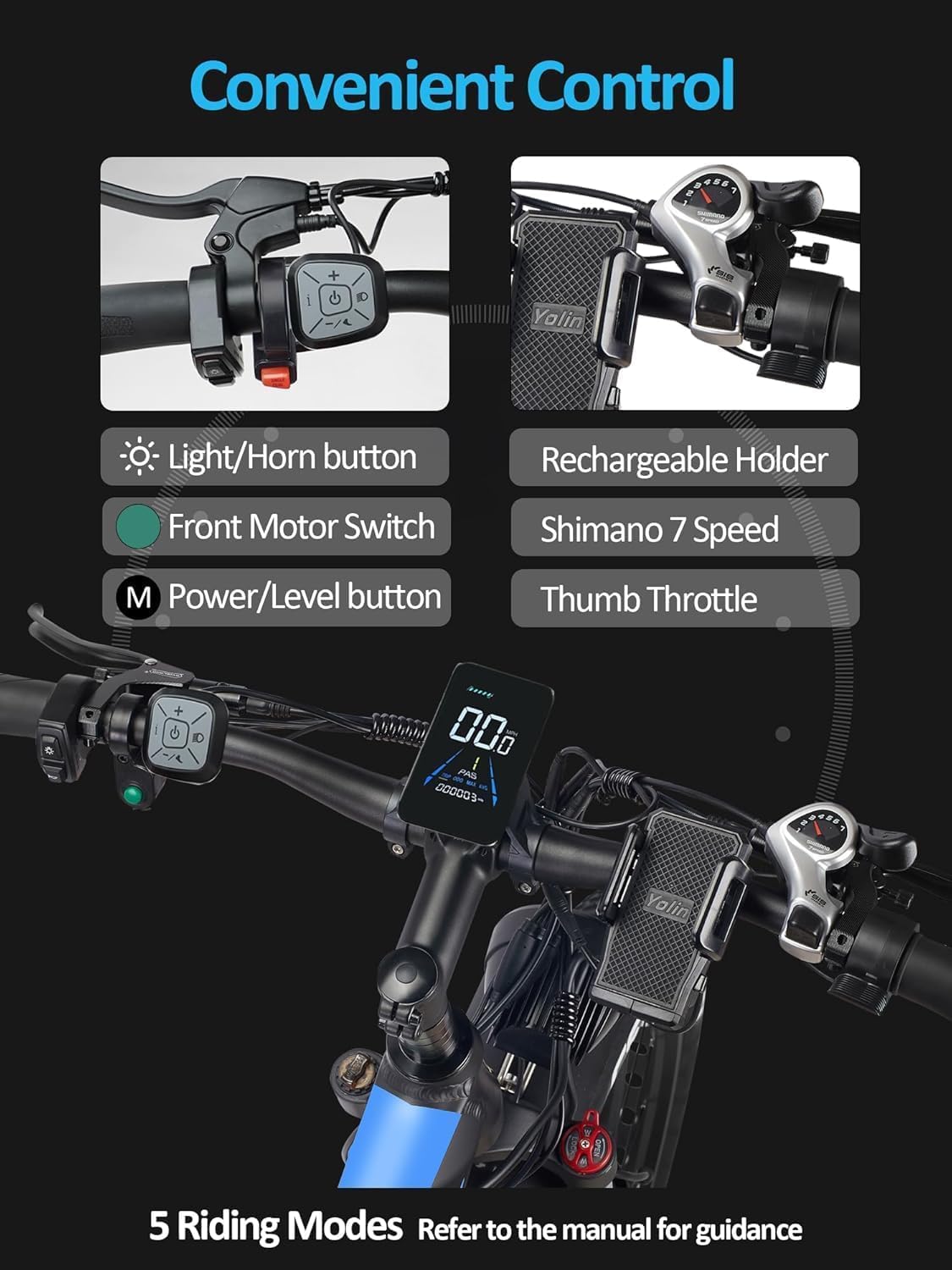 6000W Peak Electric Bike for Adults, 52V 32AH Dual Motor E-Bike, Up to 90Mile & 45 M P H All-Terrain Fat Tires Full Suspension 24/26 Inch Electric Bicycles Hydraulic Disc Brake for Road UL2849 by SGS