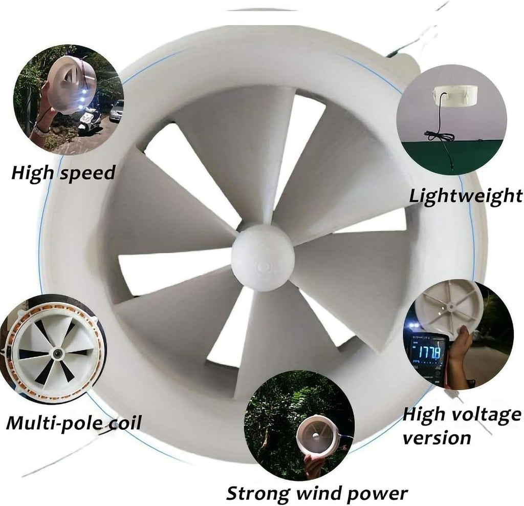 12V 25W Portable Dual Wind And Water Turbine Generator – USB Charger, Micro Hydroelectric Power Generator For Outdoor Camping And DIY Projects