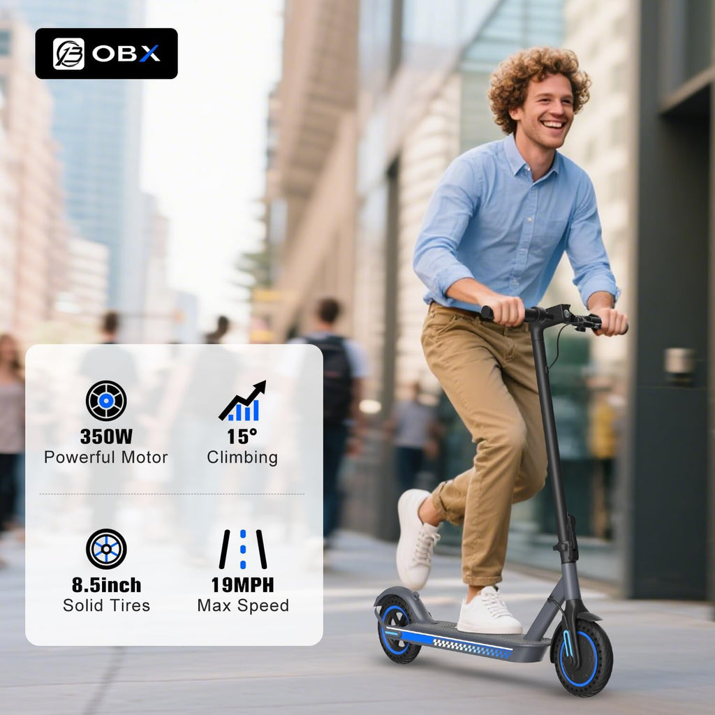 Electric Scooter Adult 350W/500W Motor, Top Speed 19/22 mph, Max 18/22 Miles Ranges, Foldable E Scooters for Adults with Cruise Control APP Control Double Braking for Commuting
