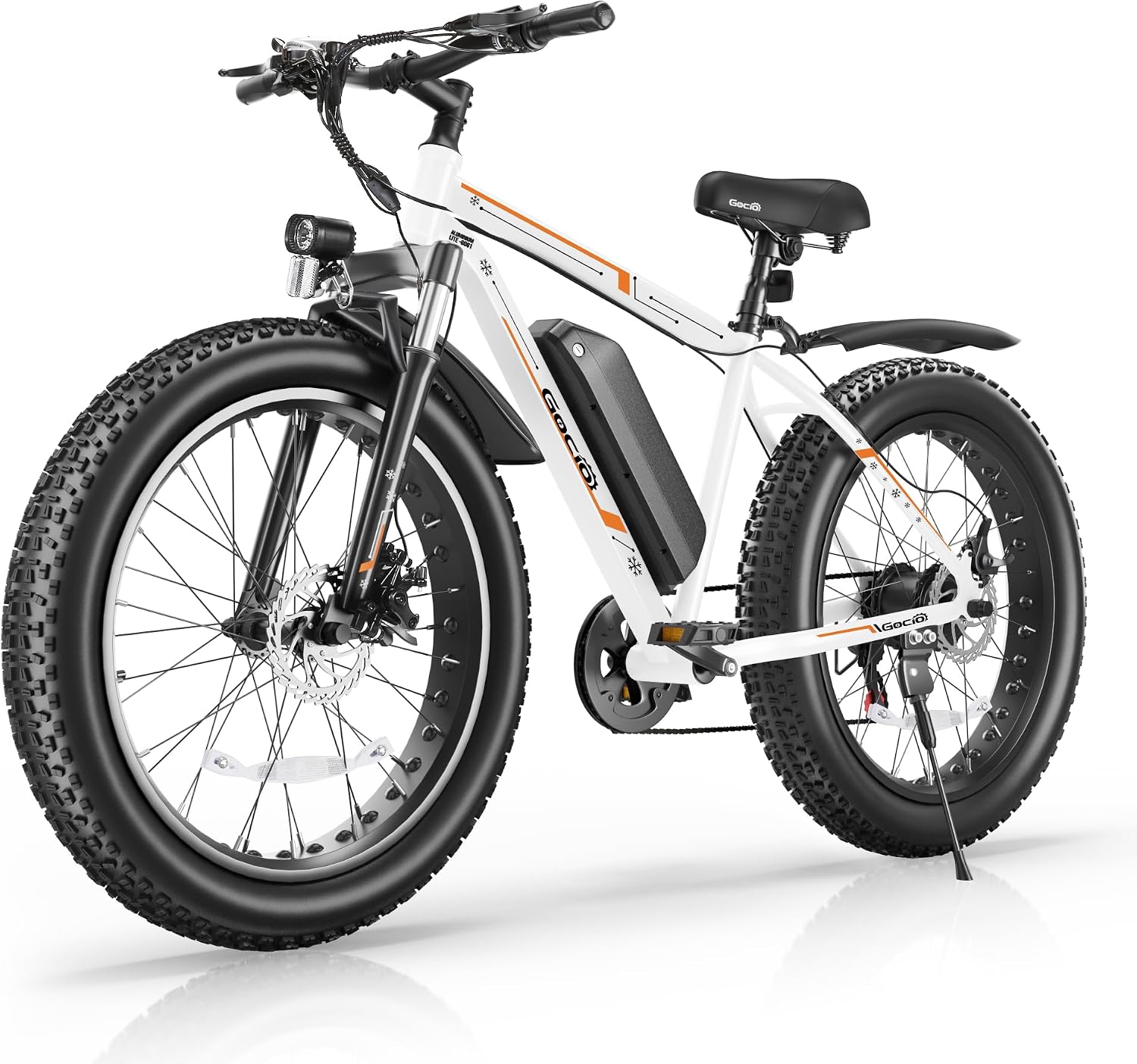 GOCIO 26' Fat Tire Electric Bike for Adults - 48V 750W Powerful Motor, 40 Miles Range, Dual Suspension, All-Terrain E-Bike