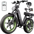 TST Electric Bike for Adults 1500W Peak 20' Fat Tire All-Terrain E-Bike 60 Miles Electric Dirt Bike for Road Sand Mountain Snow - 48V 15AH Battery Powered Electric Motorcycle for Adventure