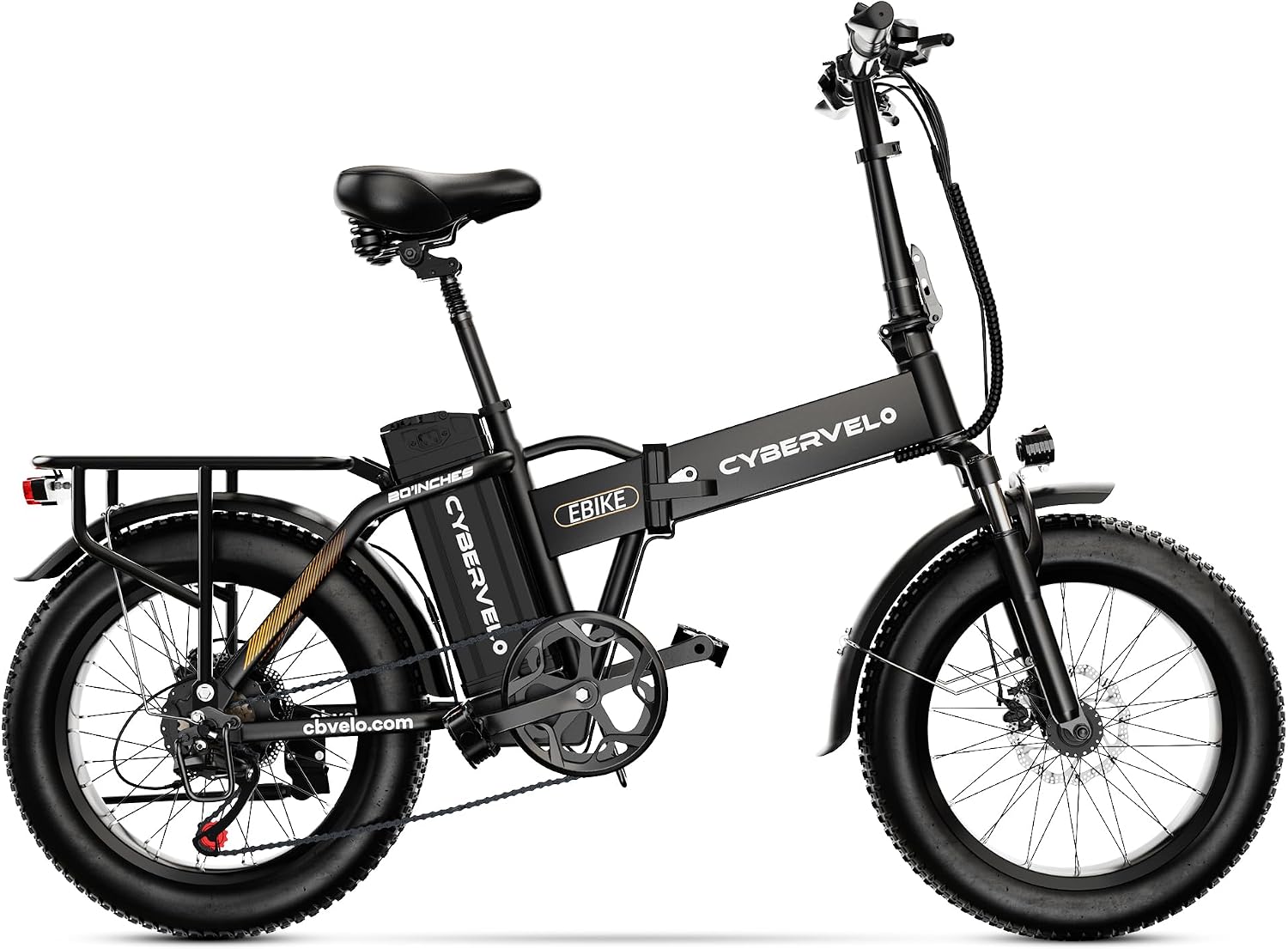 Aelith Folding Electric Bike for Adults – 1000W Motor, 20'x3' Fat Tire, 48V Removable Battery, All-Terrain E-Bike with 7-Speed, Front Suspension – Powerful Foldable Ebike for Commuter-M Black