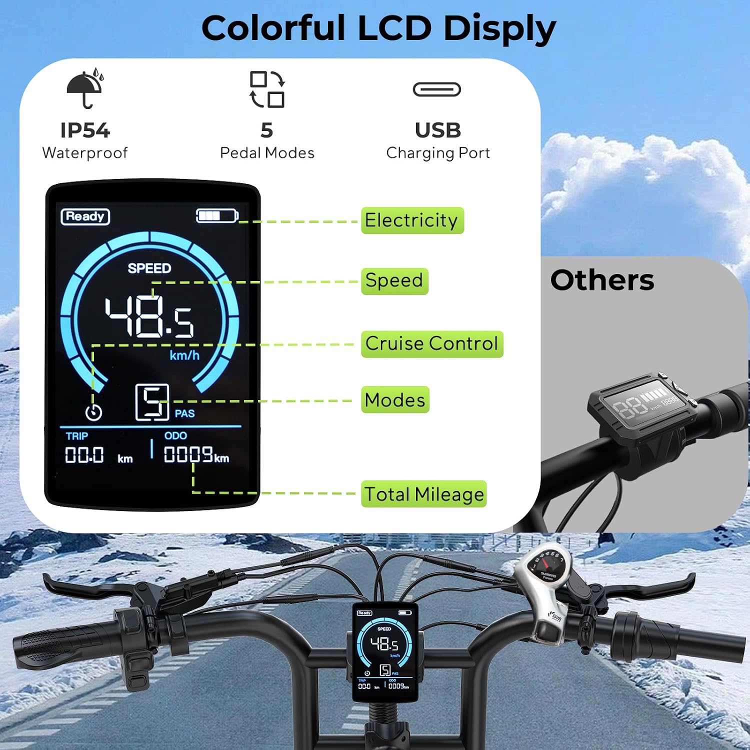 Tamobyke T16 Electric Bike for Teens & Childs, 1000W Motor 48V15.6Ah Removable Battery, 30MPH Off-Road Electric Bicycle,16'Fat Tire Ebike for Kids, 7-Speed,Dual Hydraulic Brakes, Fits Riders 5'0'-5'7'