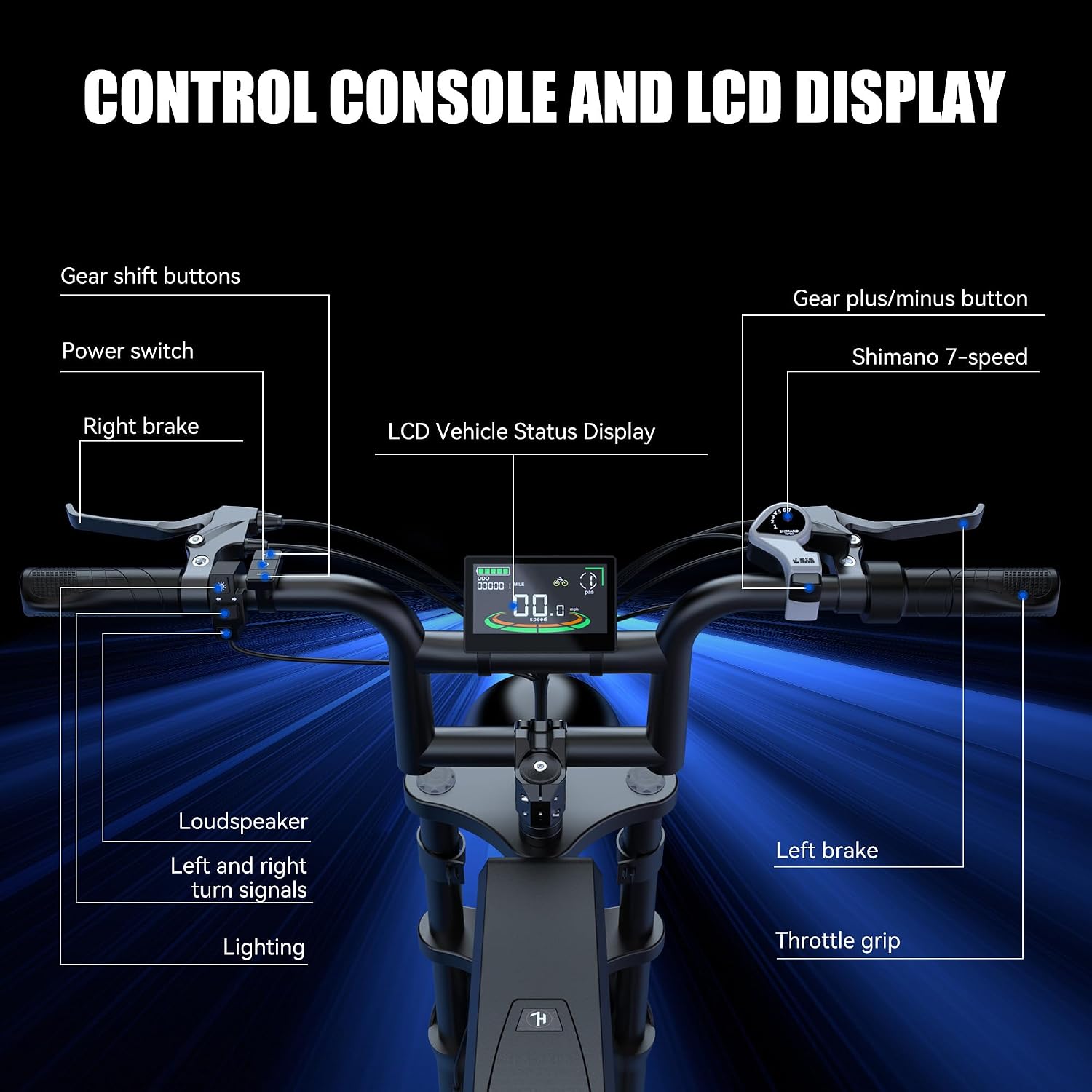Electric Bike for Adults,48V 20AH - Peak Power 1500/3000W Brushless Motor Electric Bicycle - Max Speed 31-35MPH - Max 80 Miles Range - 20' x 4.0' Fat Tire Dirt E-Bike,7-Speed