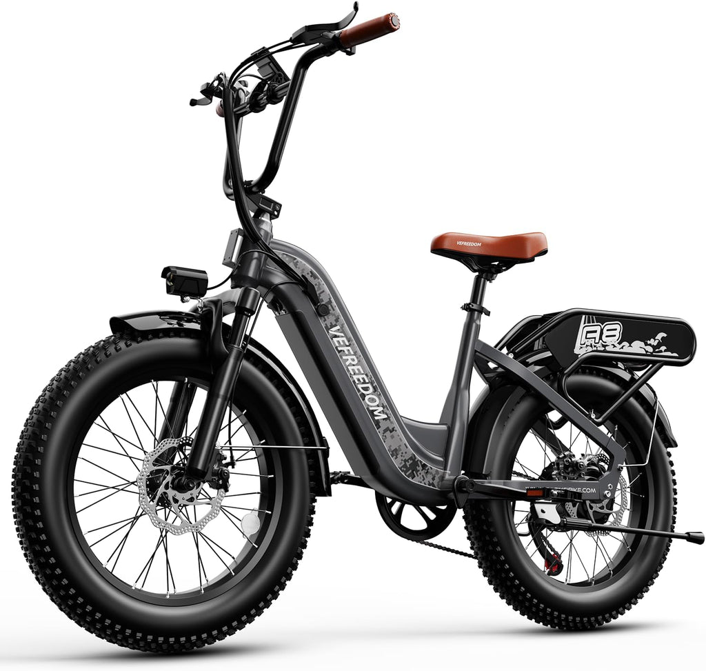 EUY Electric Bike for Adults with Peak 1500W Motor, 48V 20Ah Removable Battery Fast Ebike,Max 70Miles,20' x4.0 Fat Tire Commuting Electric Mountain Bike,7-Speed, Step-Thru Bicycle