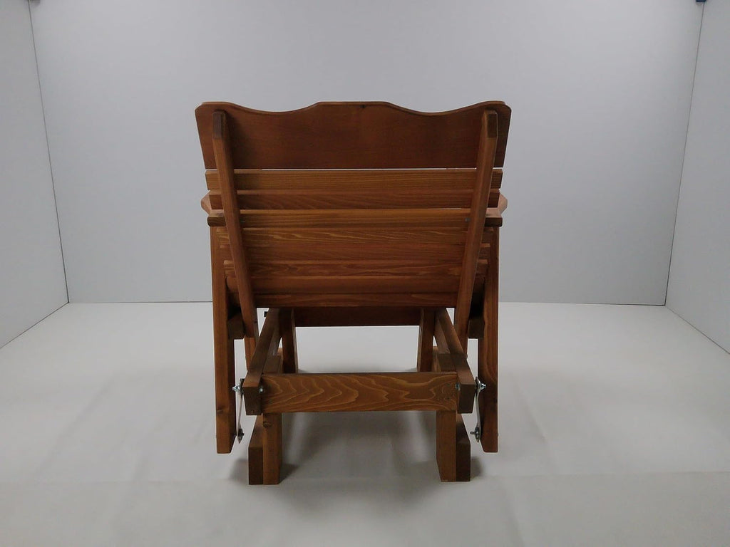 Rustic Finished 2' Cedar Outdoor Porch Glider, Amish Crafted