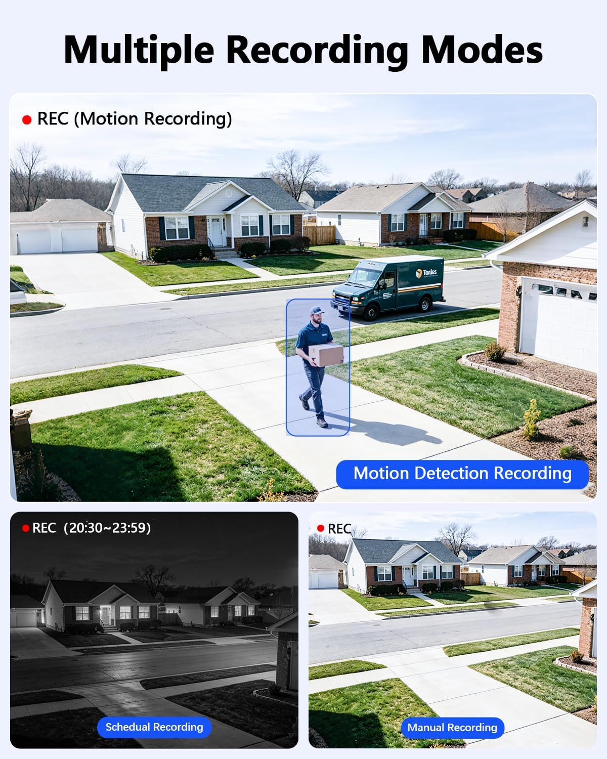 【122° Wide-Angle】 Outdoor Wired Security Camera System, Home Video Surveillance Systems, CCTV Cameras for Home, DVR Surveillance Kits